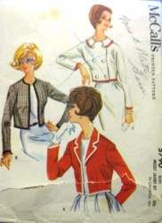 5790 1961 3 CHANELLE-2 BREASTED JACKETS PATTERN  14 34''